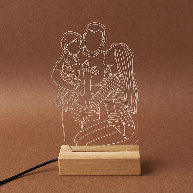 Family Photo Desk Lamp